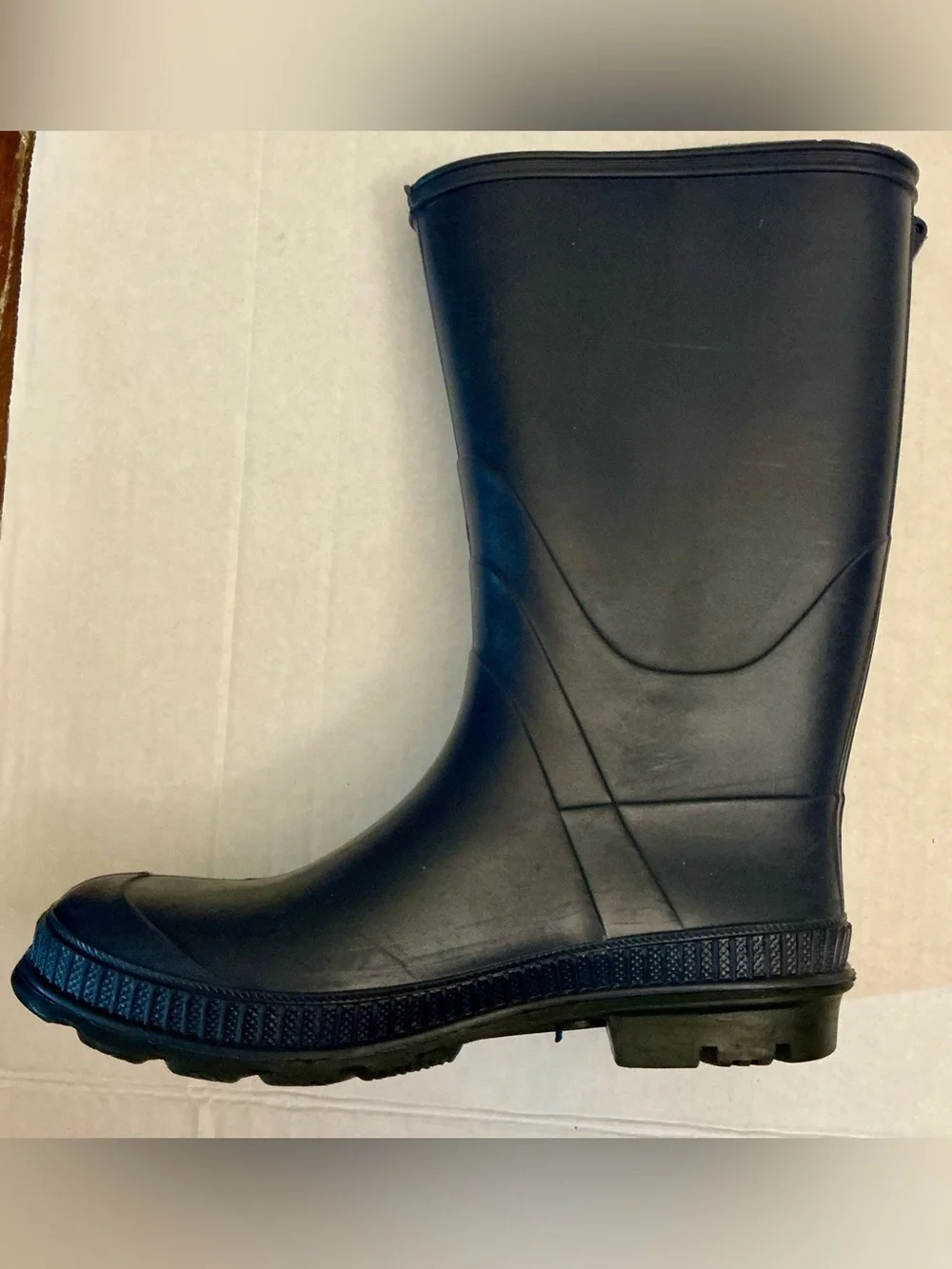 Kamik Youth Size 4 Rain Boots Dark Navy Waterproof Rubber Pull-On Outdoor